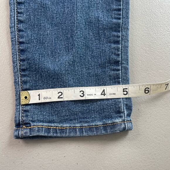 Levi's Mid Rise Skinny Jeans Whiskered Distressed Zip Fly Buttoned Blue 16 L - Picture 13 of 13